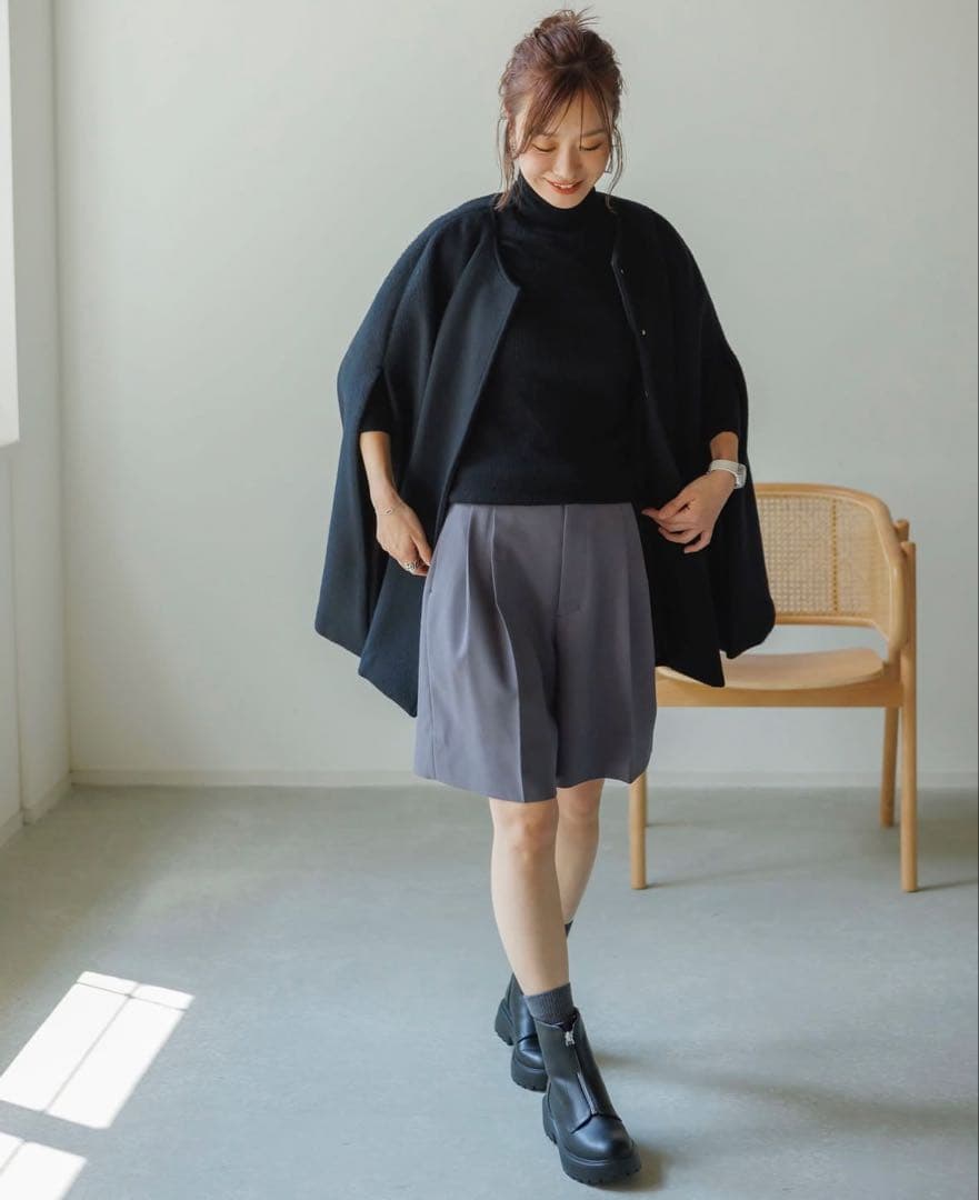 新品タグ付✨ anplegant アンプレガント ポンチョコート ケープコート