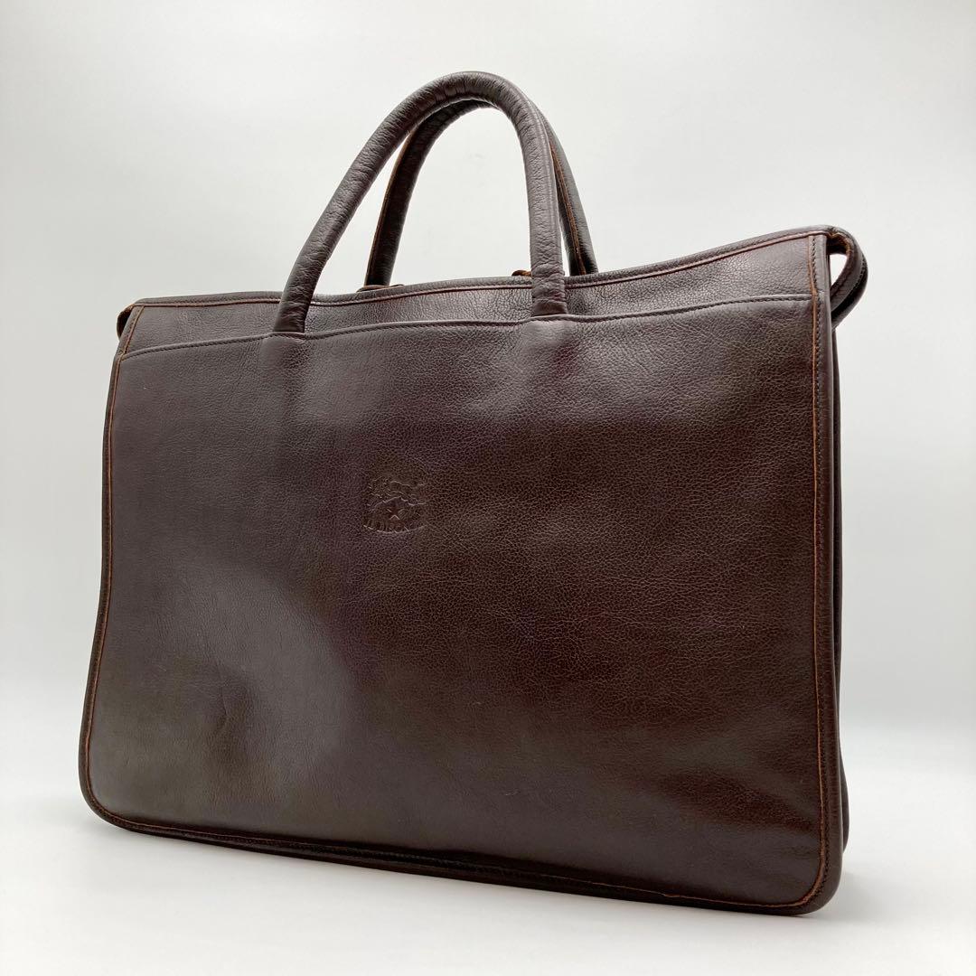 mm.y！定価12.7万✨IL BISONTE ビジネスバッグ こげ茶