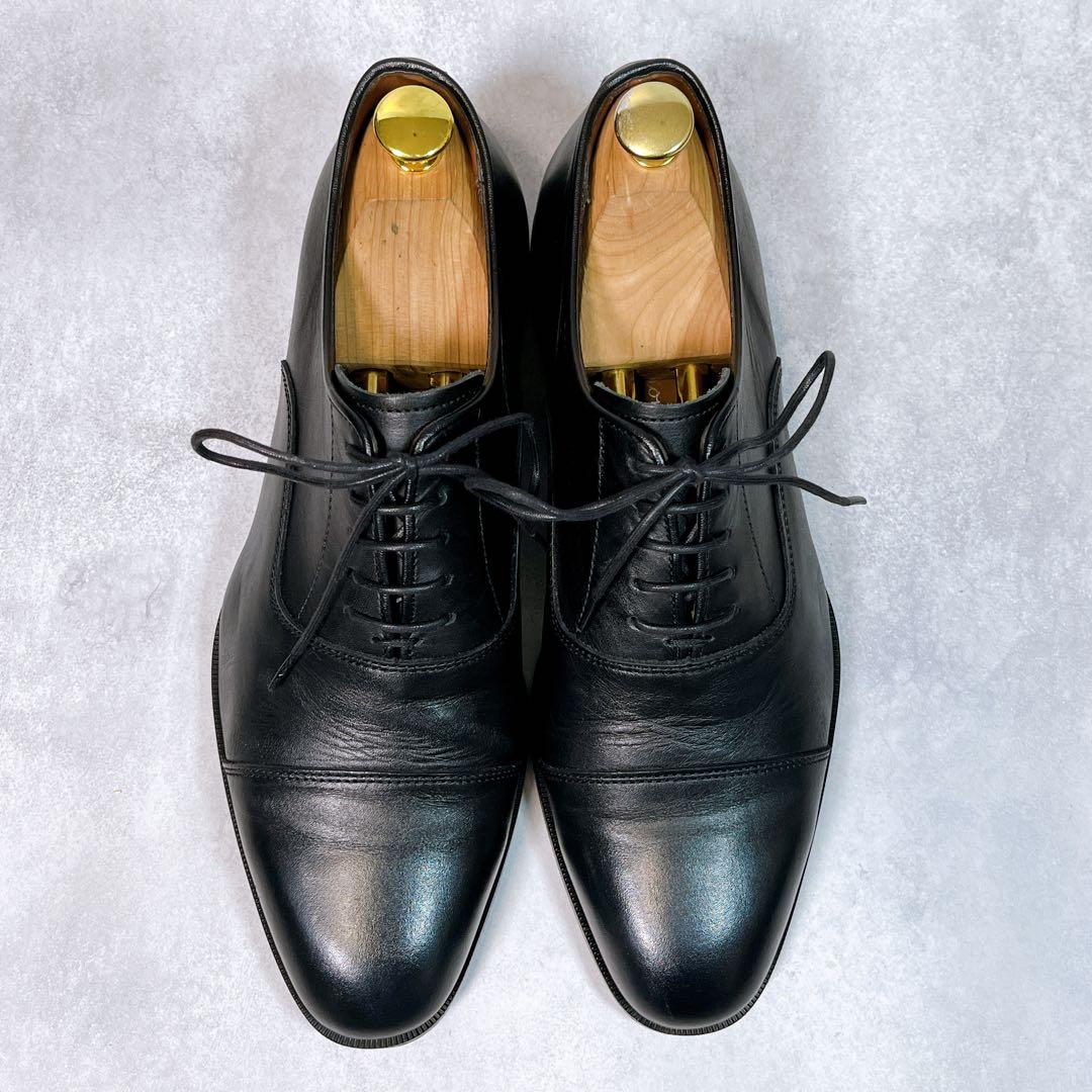 ☆美品☆【リーガル】ストレートチップ (24.5) V075 内羽根 ブラック