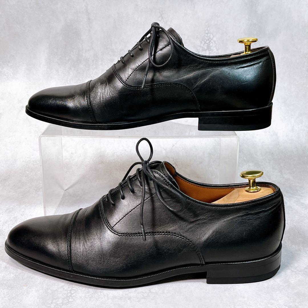 ☆美品☆【リーガル】ストレートチップ (24.5) V075 内羽根 ブラック