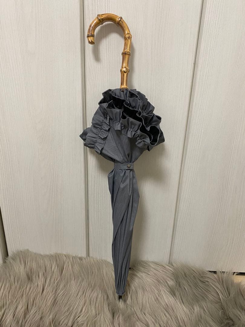 サンバリア100 日傘 長傘 フリル長傘 M　フロスト