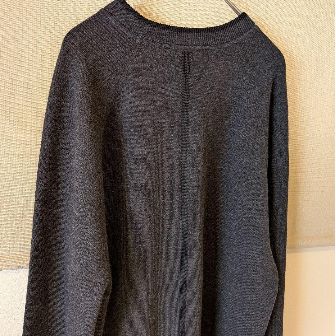 【美品】Theory メリノウール クルーネックニット ウォッシャブル グレー