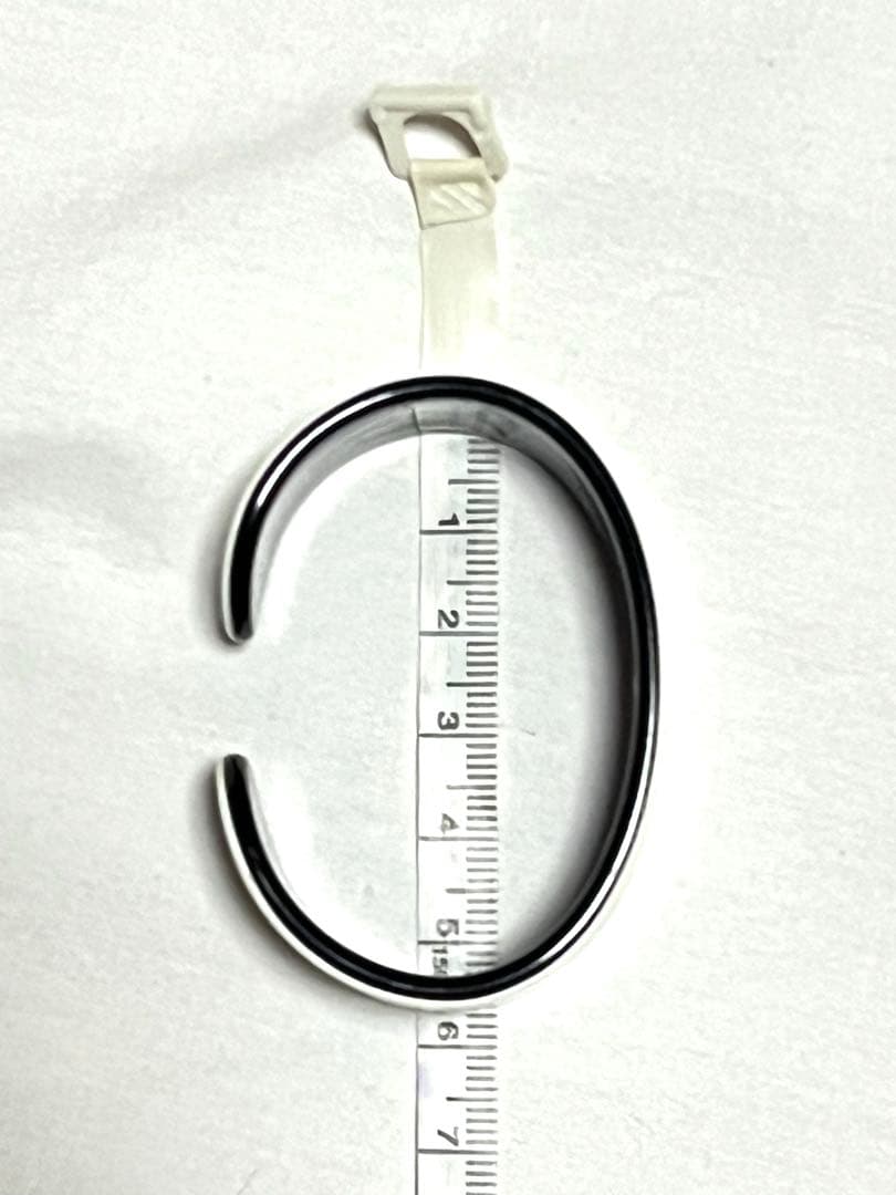 美品CHANELロゴバングルホワイト/ブラックココマークシャネルビンテージ