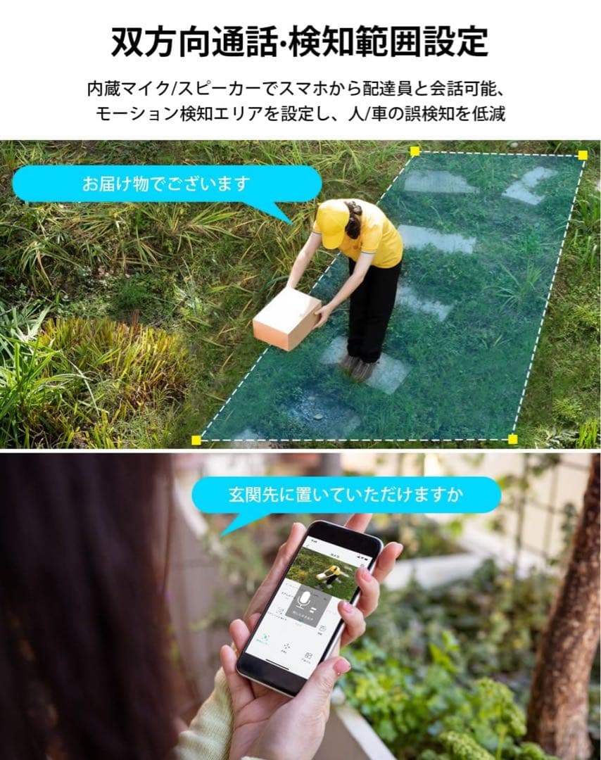 新品 2個セット ANRAN 防犯カメラ 屋外 ソーラー 暗視 360° 全方位