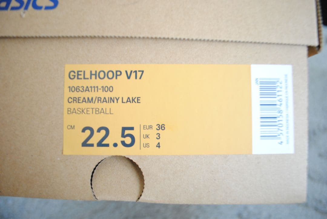 asics バッシュgelhoop v17 ゲルフープv17 22.5cm