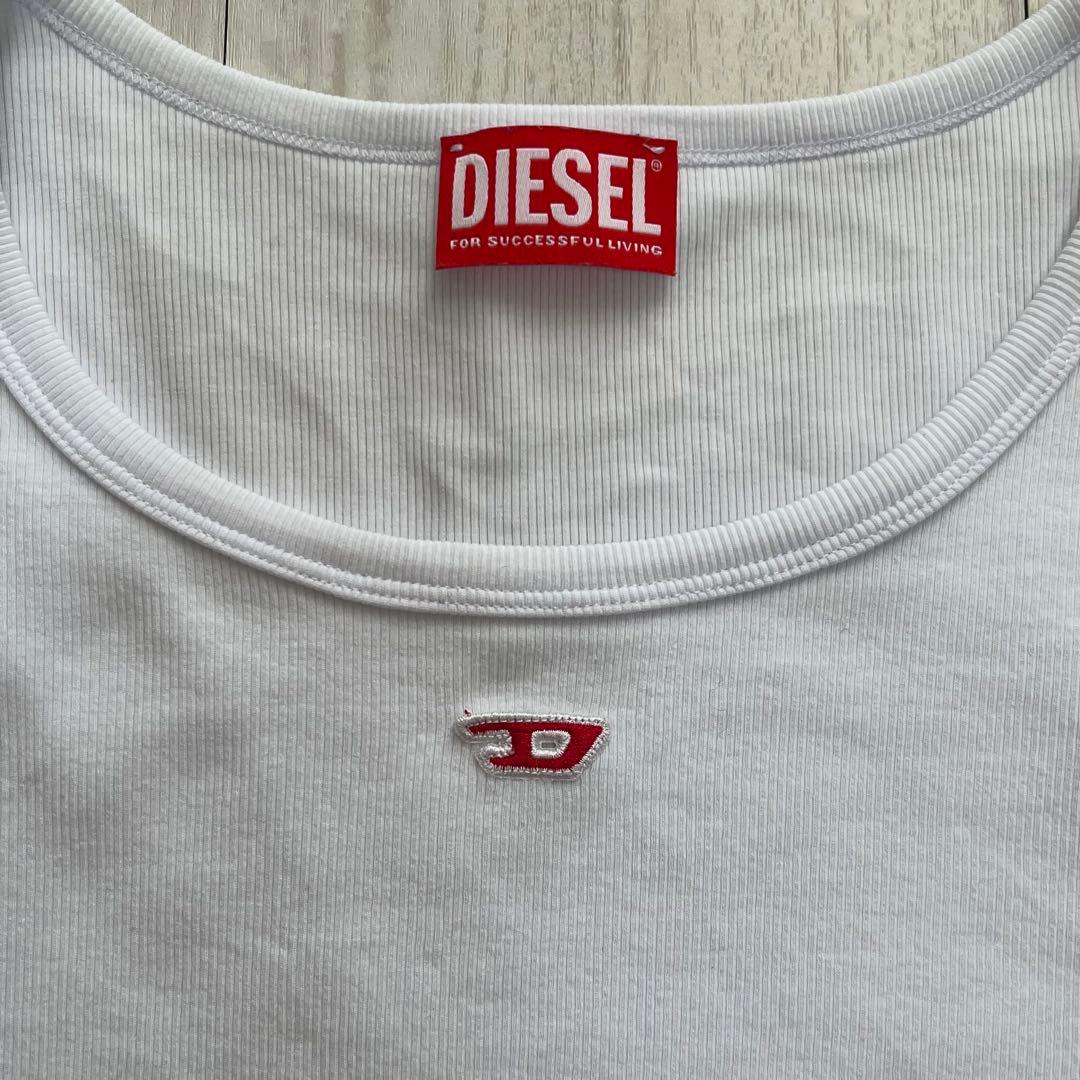 DIESEL 長袖Tシャツ ホワイト Y2K カットソー