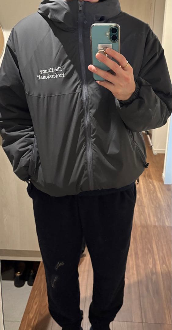 エンノイ ennoy PADDED NYLON HOODIE (GRAY) M