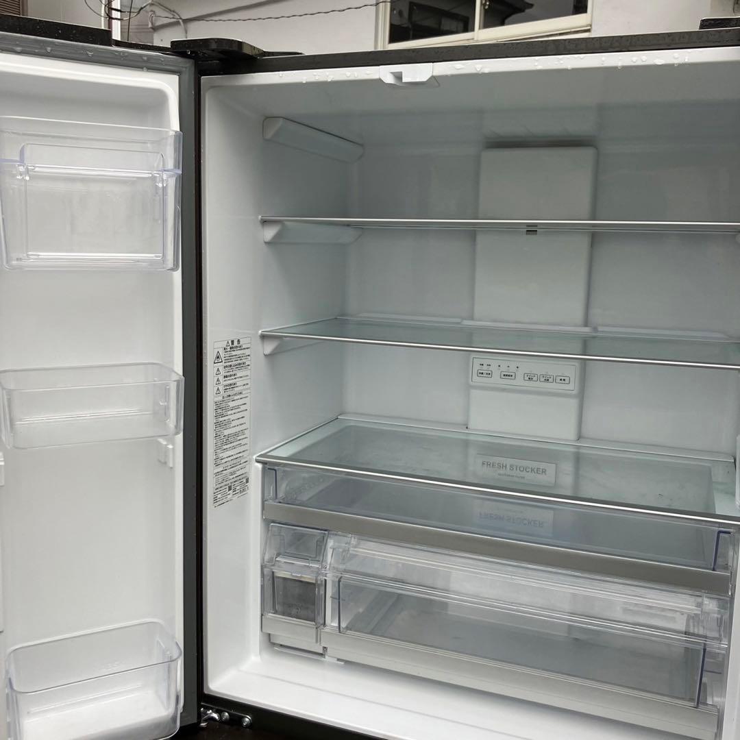 mm129F 2019年製　AQUA 大型冷蔵庫500L〜600L 木目調