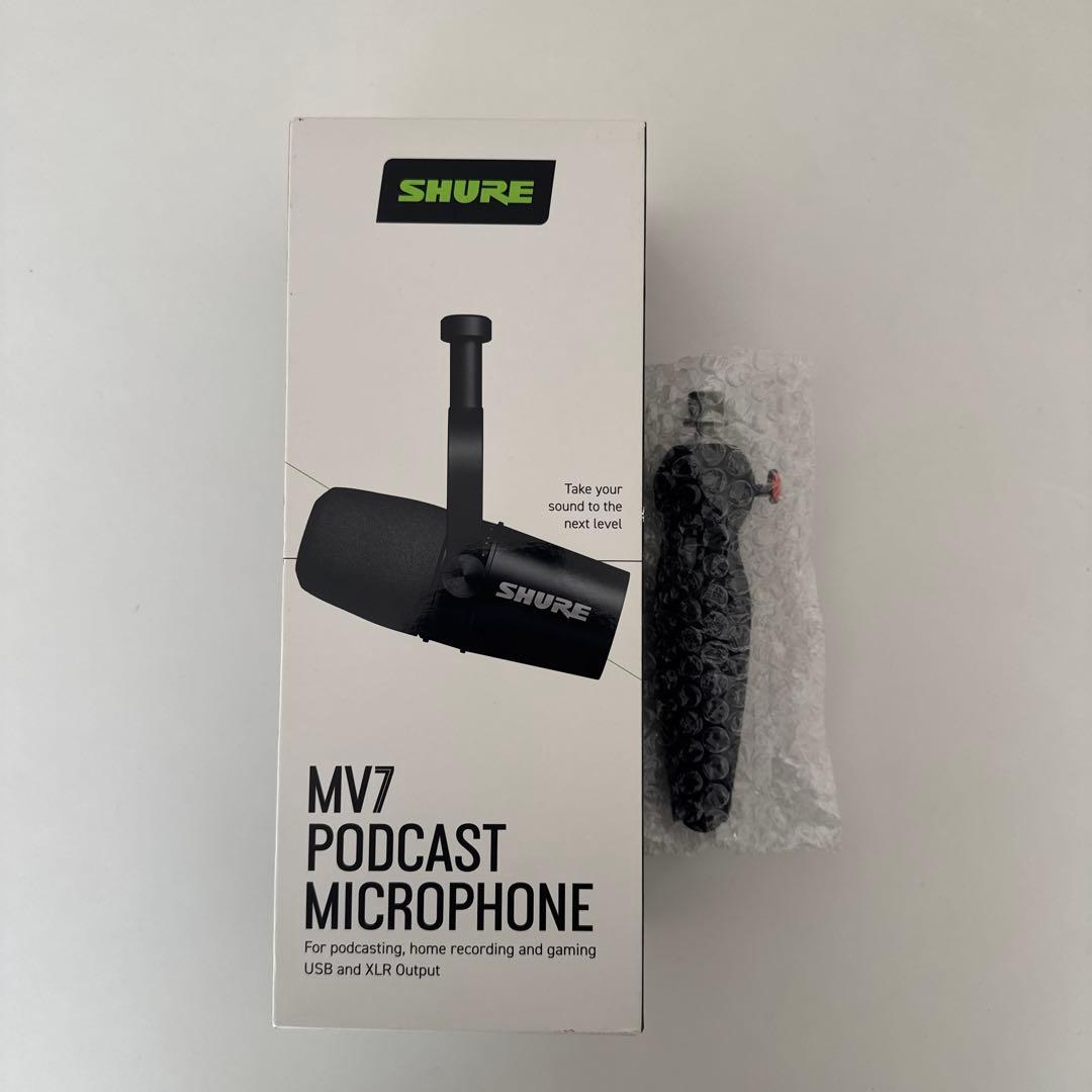 SHURE MV7 XLR接続 ダイナミックマイク スタンド付き シュアー