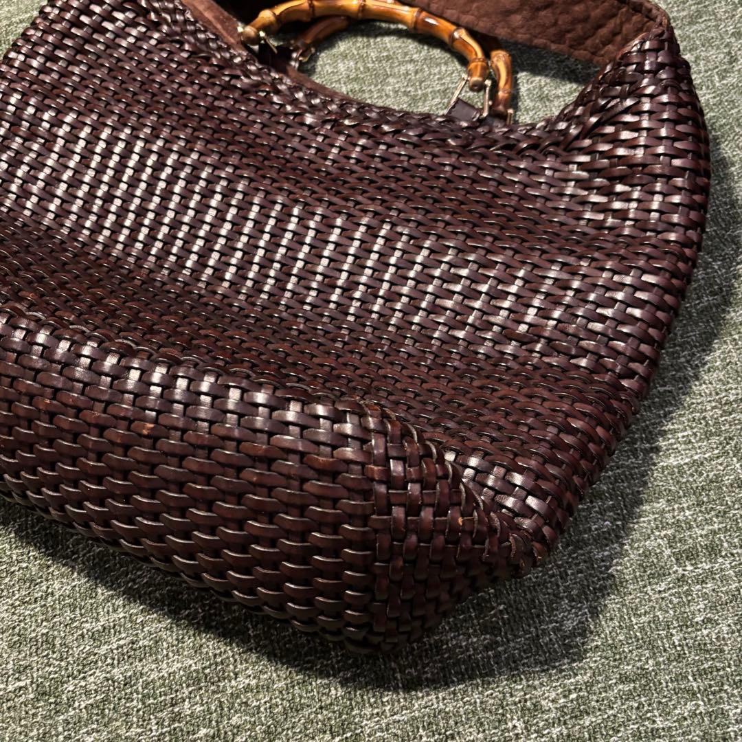 c*a様 正規品⭐️ GUCCI グッチ　バンブーハンドバッグ　編み込み　ヴィン