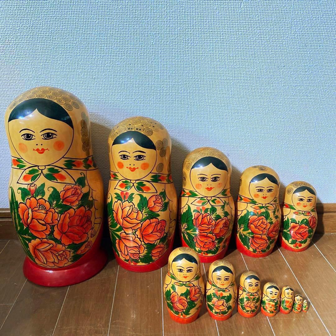 特大マトリョーシカ 12体セット ロシア製 MADE IN USSR 希少