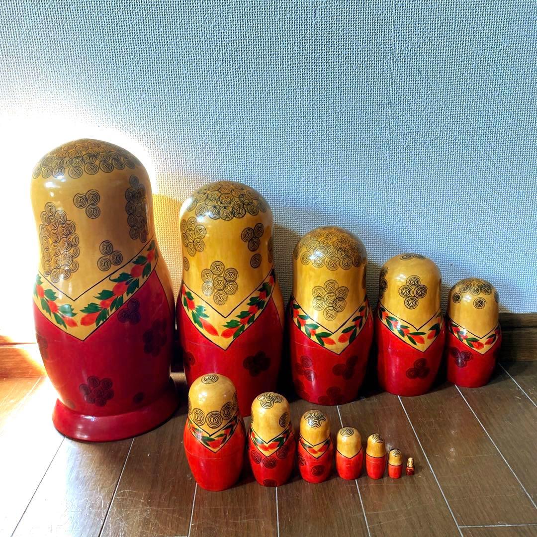 特大マトリョーシカ 12体セット ロシア製 MADE IN USSR 希少