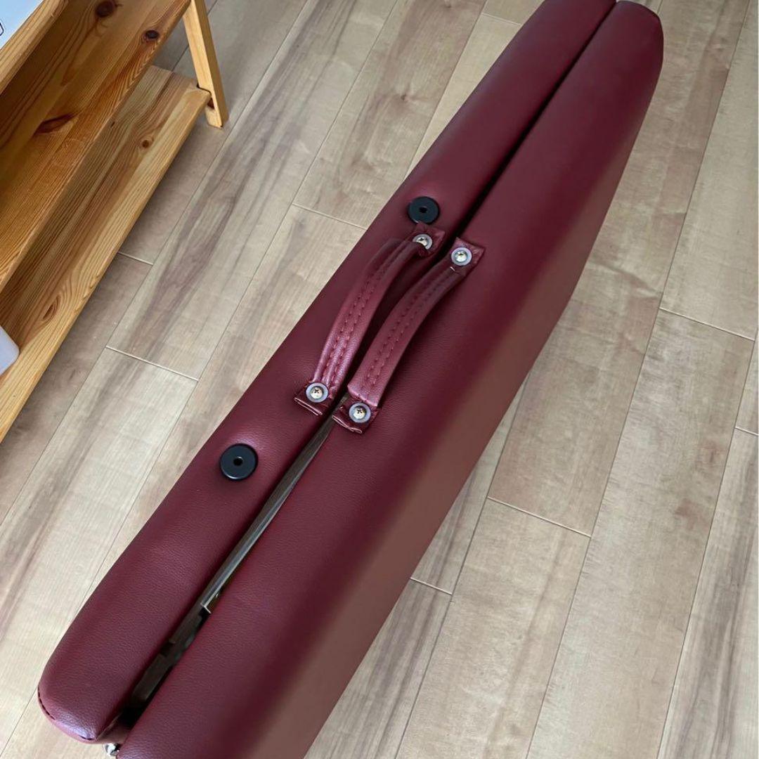 施術ベッド　マッサージベッド　折り畳み　持ち運び　ワインレッド　リラクゼーション