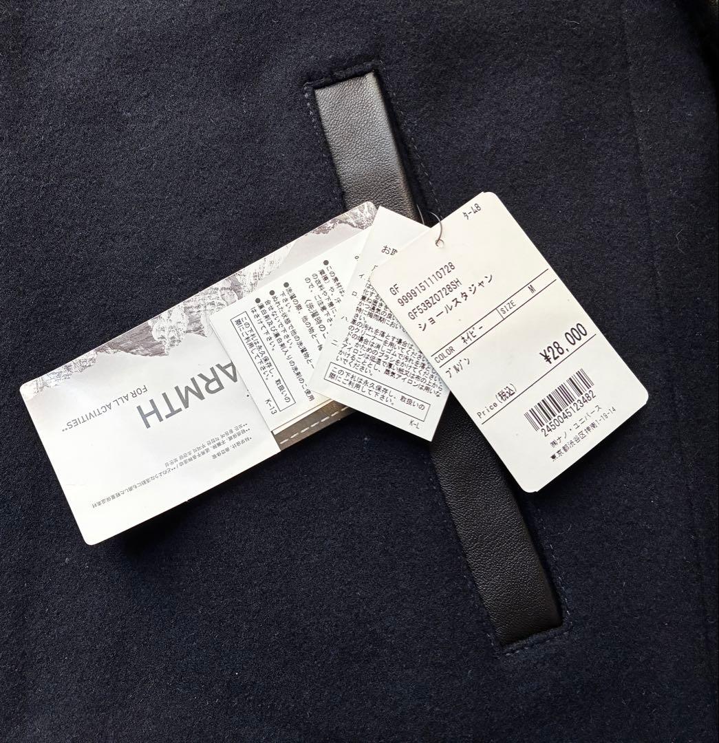 新品タグ付ナノユニバース GROUND FLOOR 紺スタジャンM