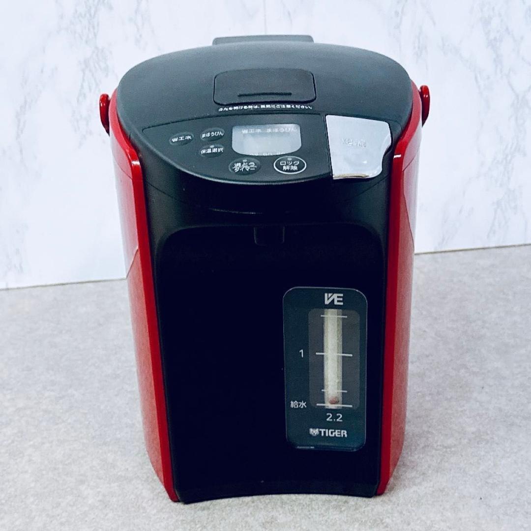 PIP-A221R タイガー 電気ポット とく子さん 2.2L 蒸気レス レッド