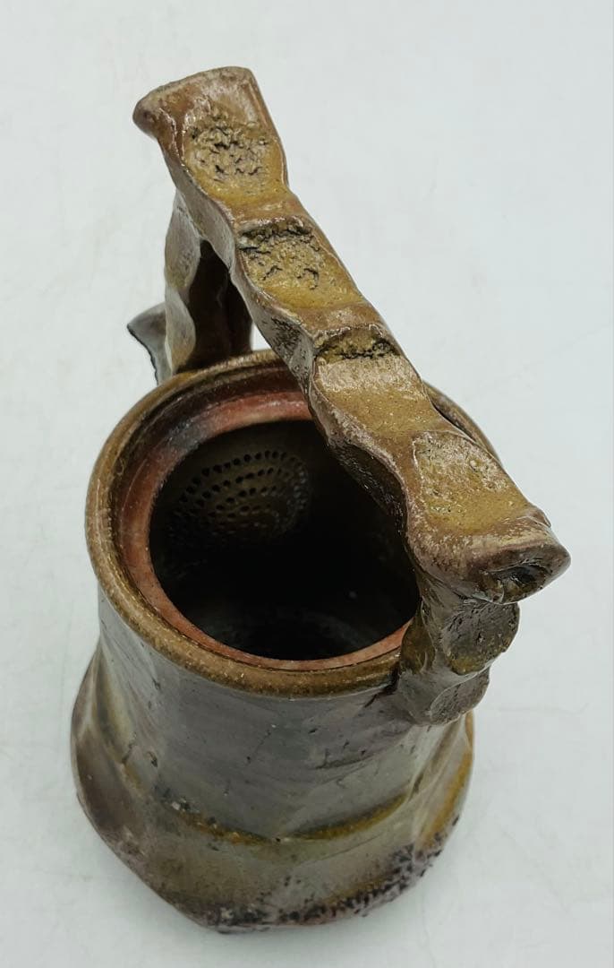 【90】◉実力人気作家・今成研二先生　備前焼手造り急須　宝瓶　保存箱◉