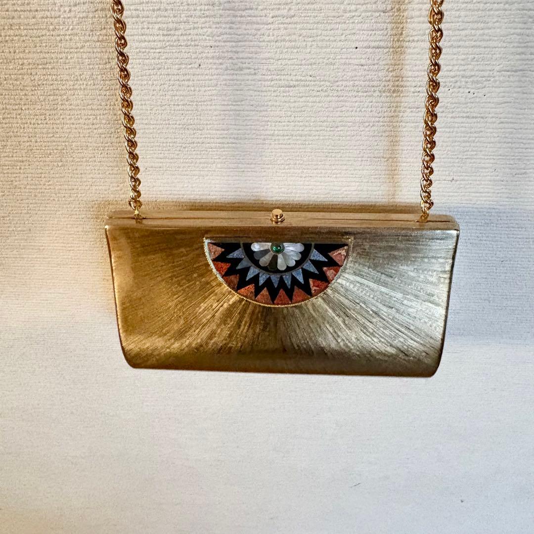 Rodo ゴールド クラッチバッグ