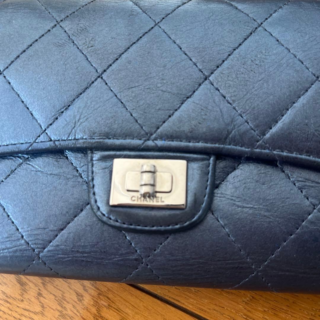 シャネル　長財布CHANELウォレット　ネイビー