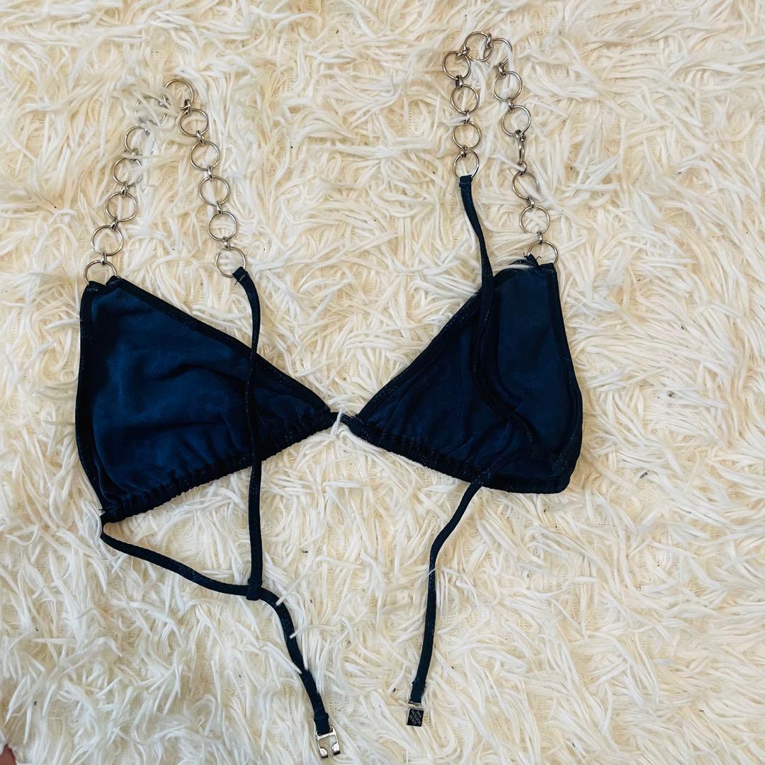 ルイ ヴィトン 水着 ビキニ モノグラム チェーン ネイビー レディース 三角