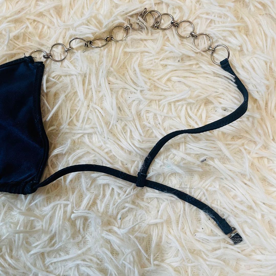 ルイ ヴィトン 水着 ビキニ モノグラム チェーン ネイビー レディース 三角