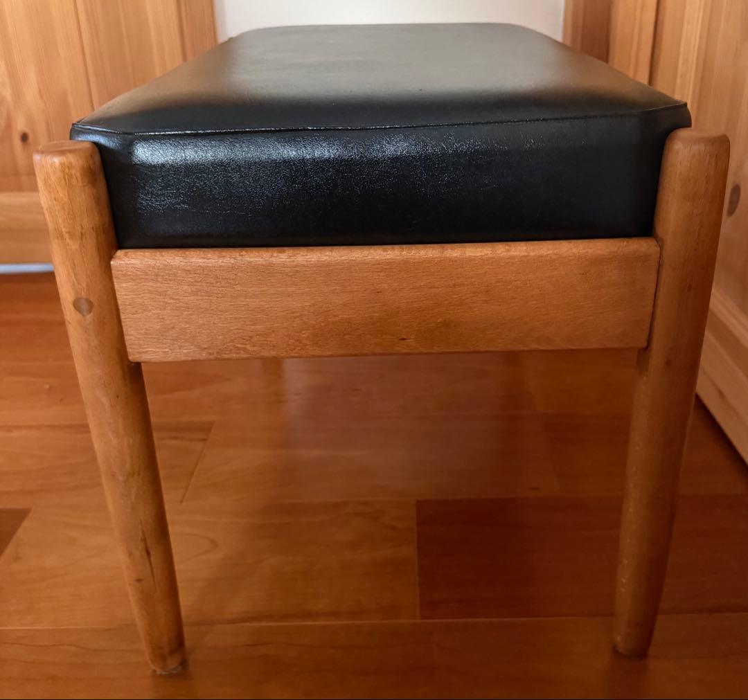 【デンマーク製】1960s 北欧 ビンテージ オットマン スツール ビーチ材