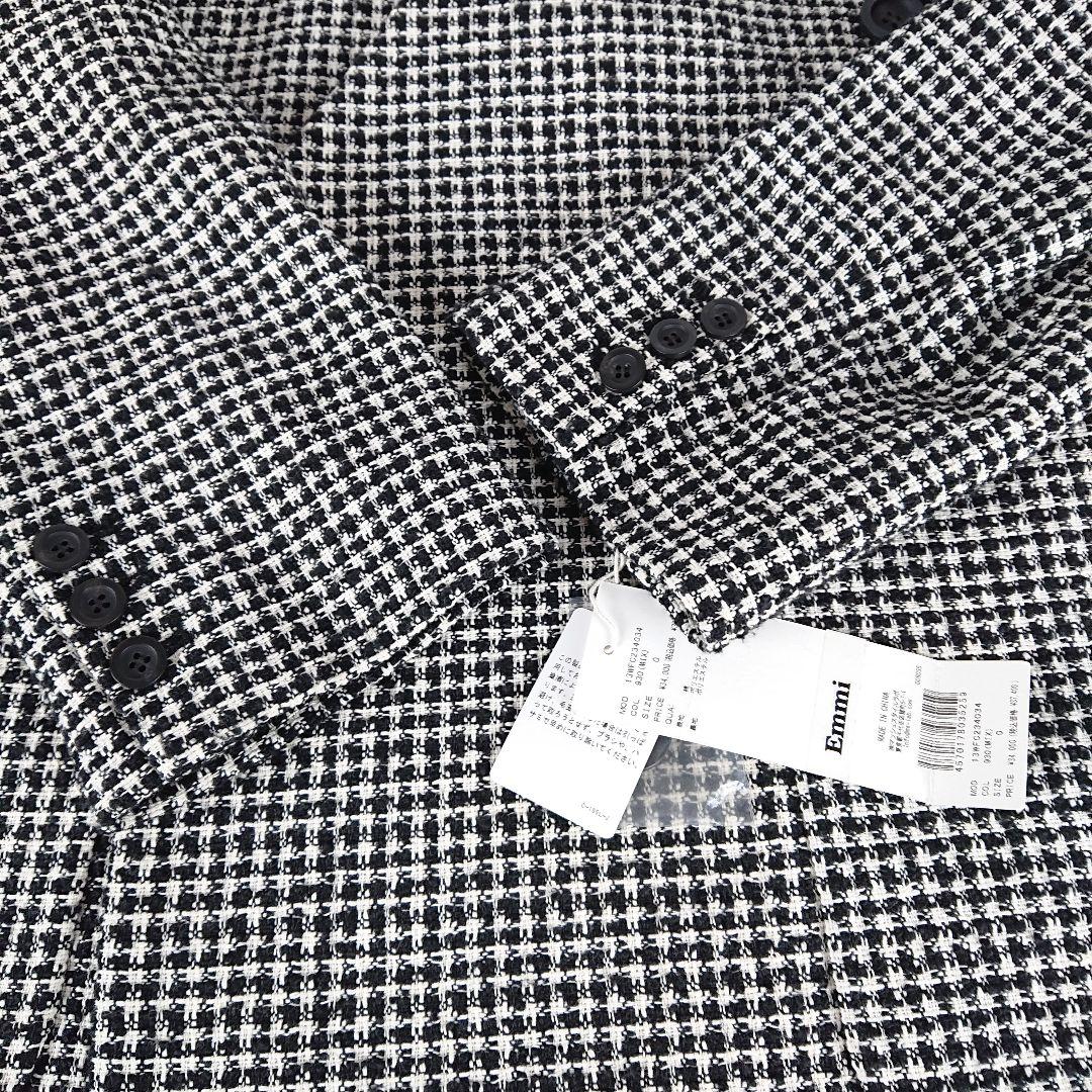 a907 emmi/エミ ノーカラーダブルジャケットコート 未使用 S