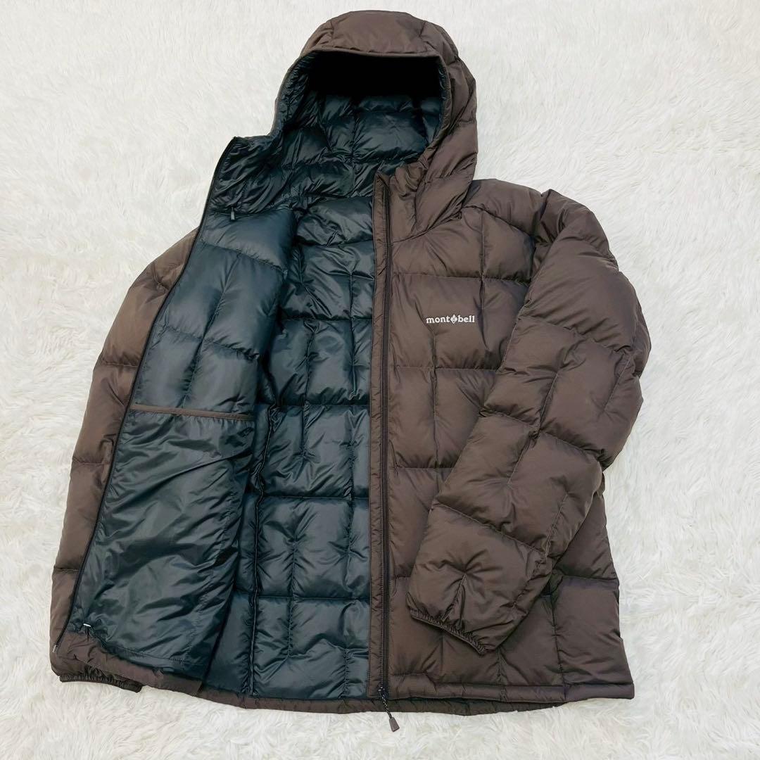 モンベル　ネージュダウン パーカ　XL　ダークブラウン　スタッフバッグなし