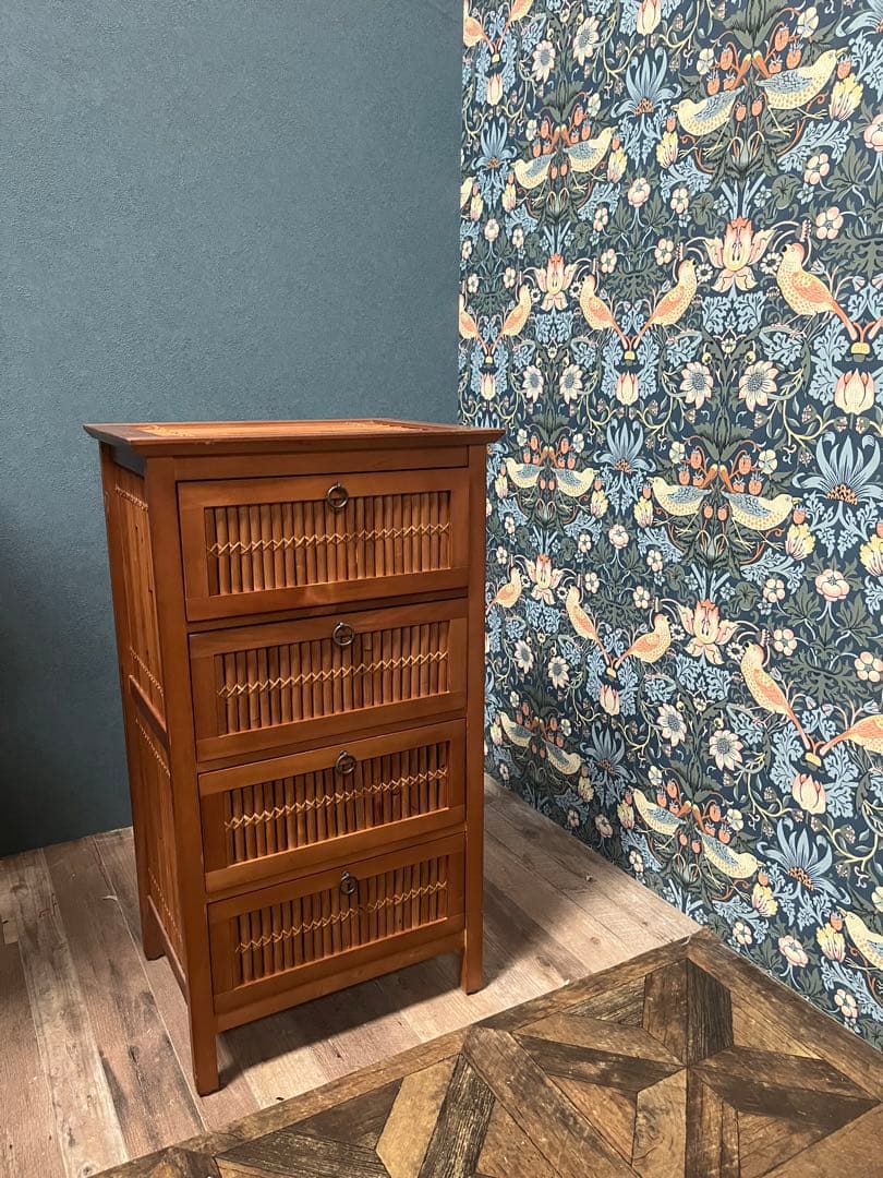 なみだ雨＊アジアン チェスト バンブー インテリア 箪笥 昭和レトロ