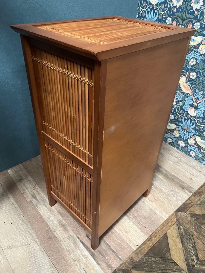 なみだ雨＊アジアン チェスト バンブー インテリア 箪笥 昭和レトロ