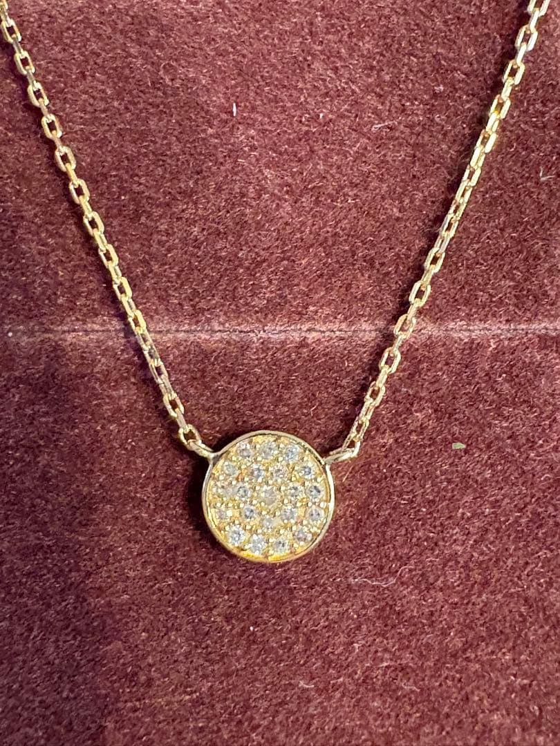 アガット k18 ダイヤモンドネックレス