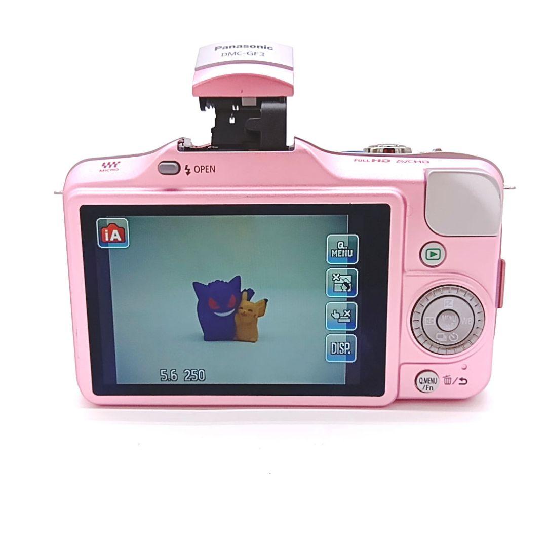 LUMIX DMC-GF3 ピンク ミラーレス一眼レフカメラ本体 バッテリー付き