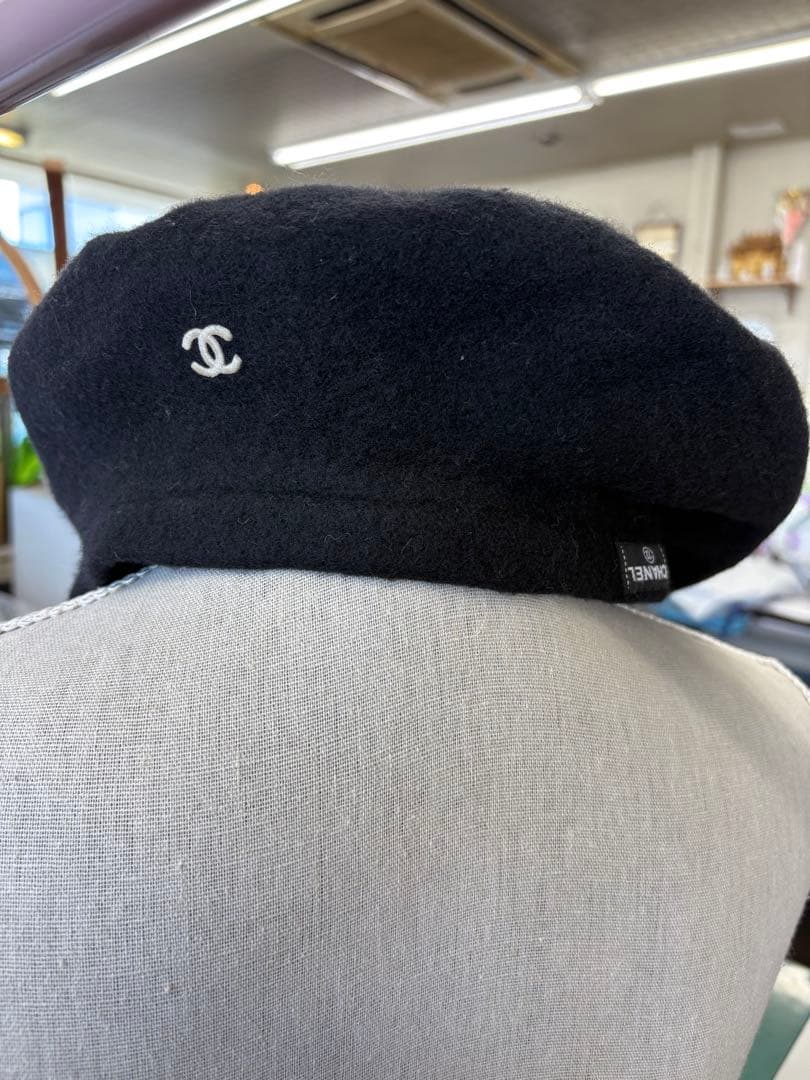 CHANEL ベレー帽 ブラック ココマーク