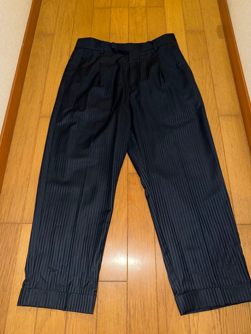 WACKOMARIAワコマリア　ネイビー ストライプ スラックス