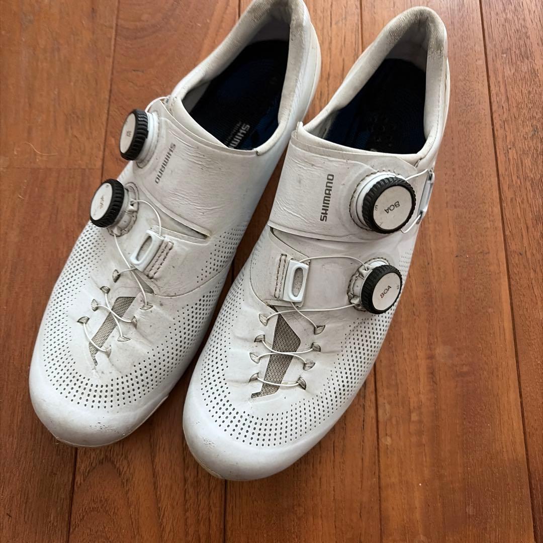 SHIMANO S-PHYRE ホワイトシューズ　SH-RC903 中古