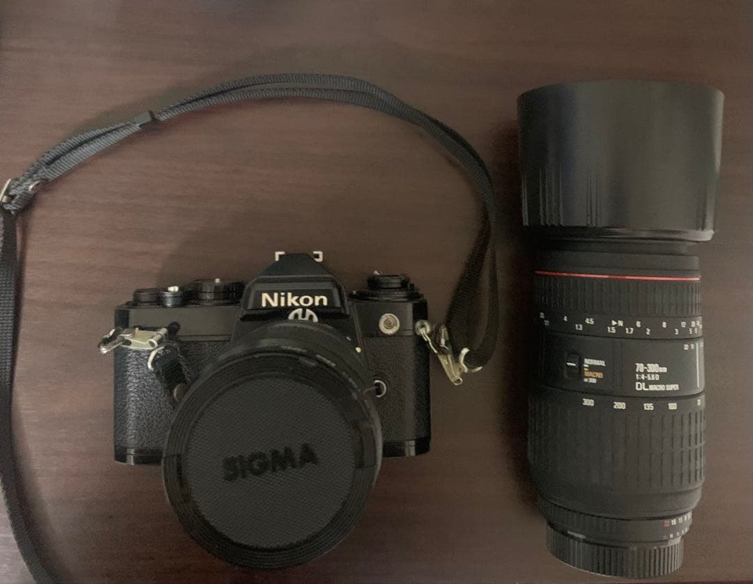 Nikon FE フィルムカメラ+SIGMAレンズ×2