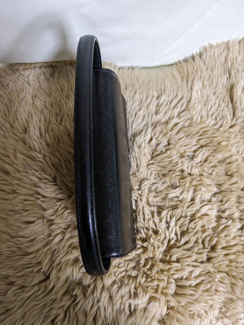 【ギミック有】【美品】ungaro ウンガロ　ハンドバッグ　黒　フォーマル　本革