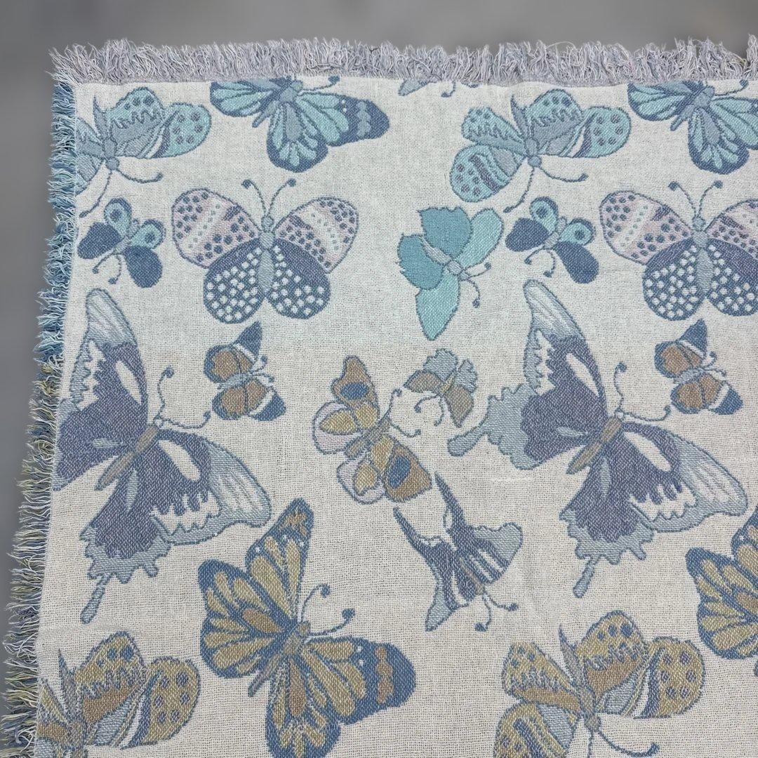 蝶々　マルチカバー　ソファーカバー　ヴィンテージラグ　150x115