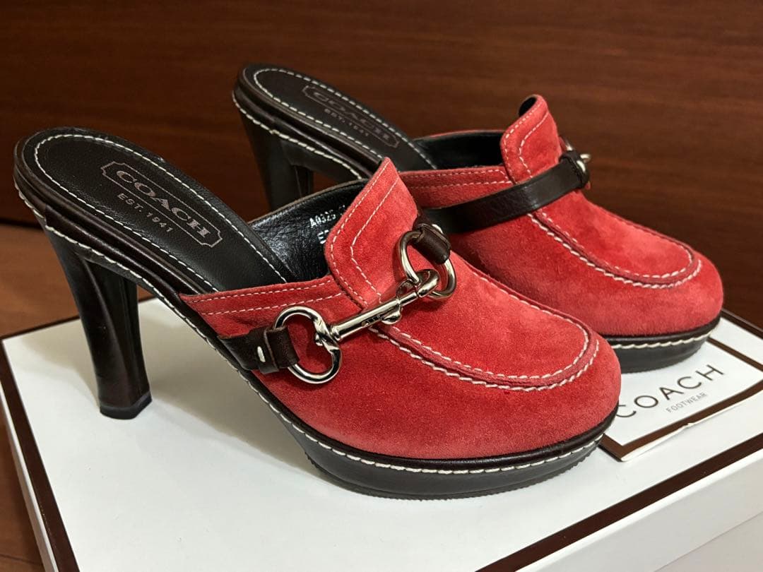 KANAKO　新品未使用　COACH　ミュール　スエード　本革包み