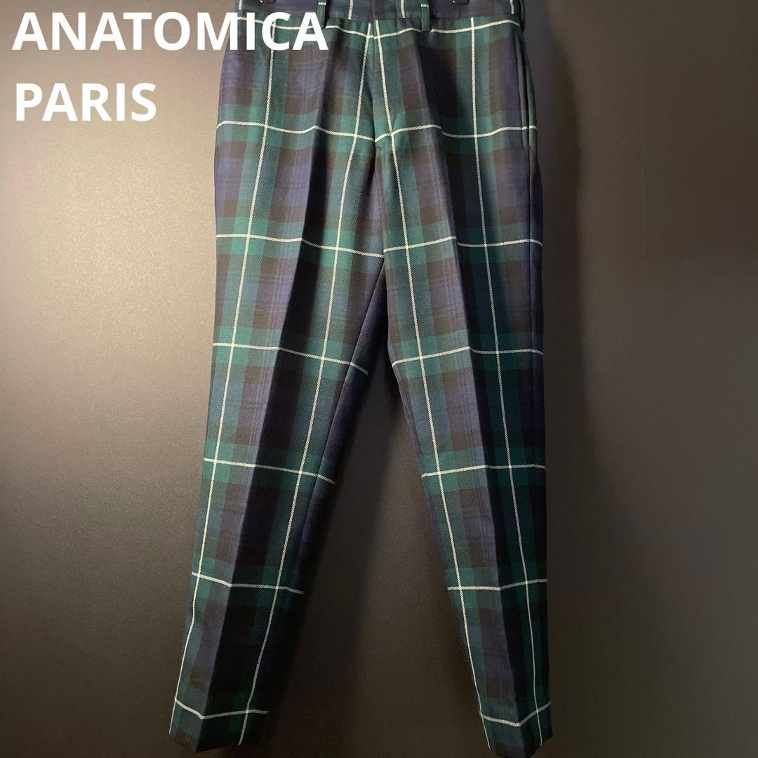 アナトミカ　ブラックウォッチ　チェック　スラックス ベルナールザンス