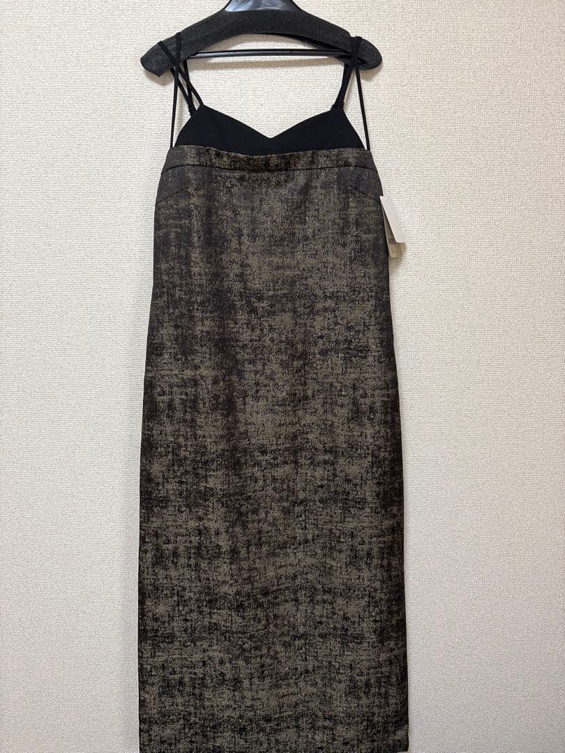 LE’RURE リルアー Layered look jacquard dress