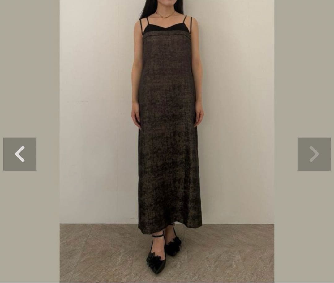LE’RURE リルアー Layered look jacquard dress