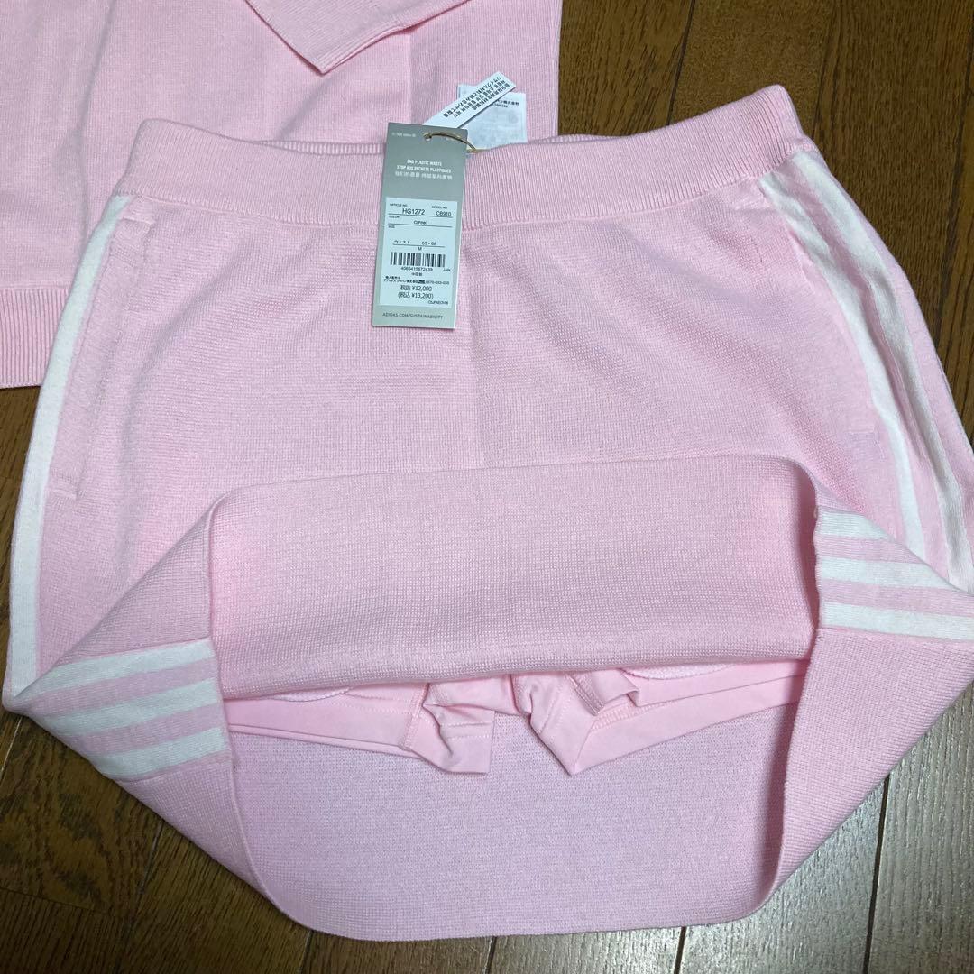 新品adidas アディダス　レディースセットアップ　セーター　スカート 帽子
