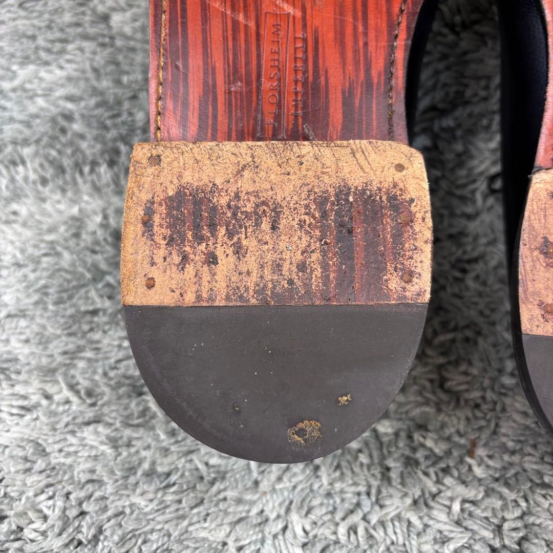 美品✨ FLORSHEIM IMPERIAL プレーン シボ ブラック レザー