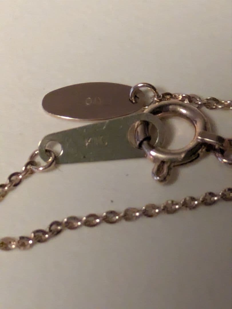 agete K10ネックレスチェーン（50cm）アガット　スライド調整