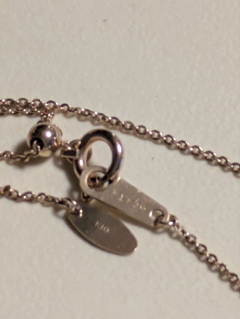 agete K10ネックレスチェーン（50cm）アガット　スライド調整