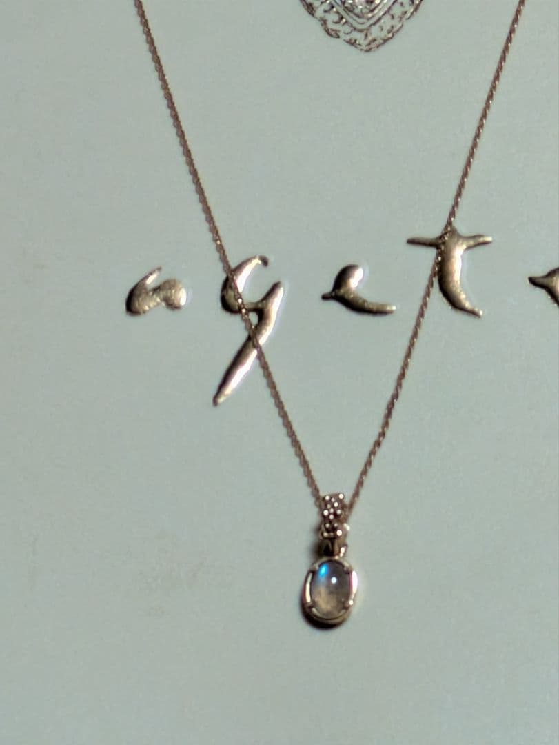 agete K10ネックレスチェーン（50cm）アガット　スライド調整