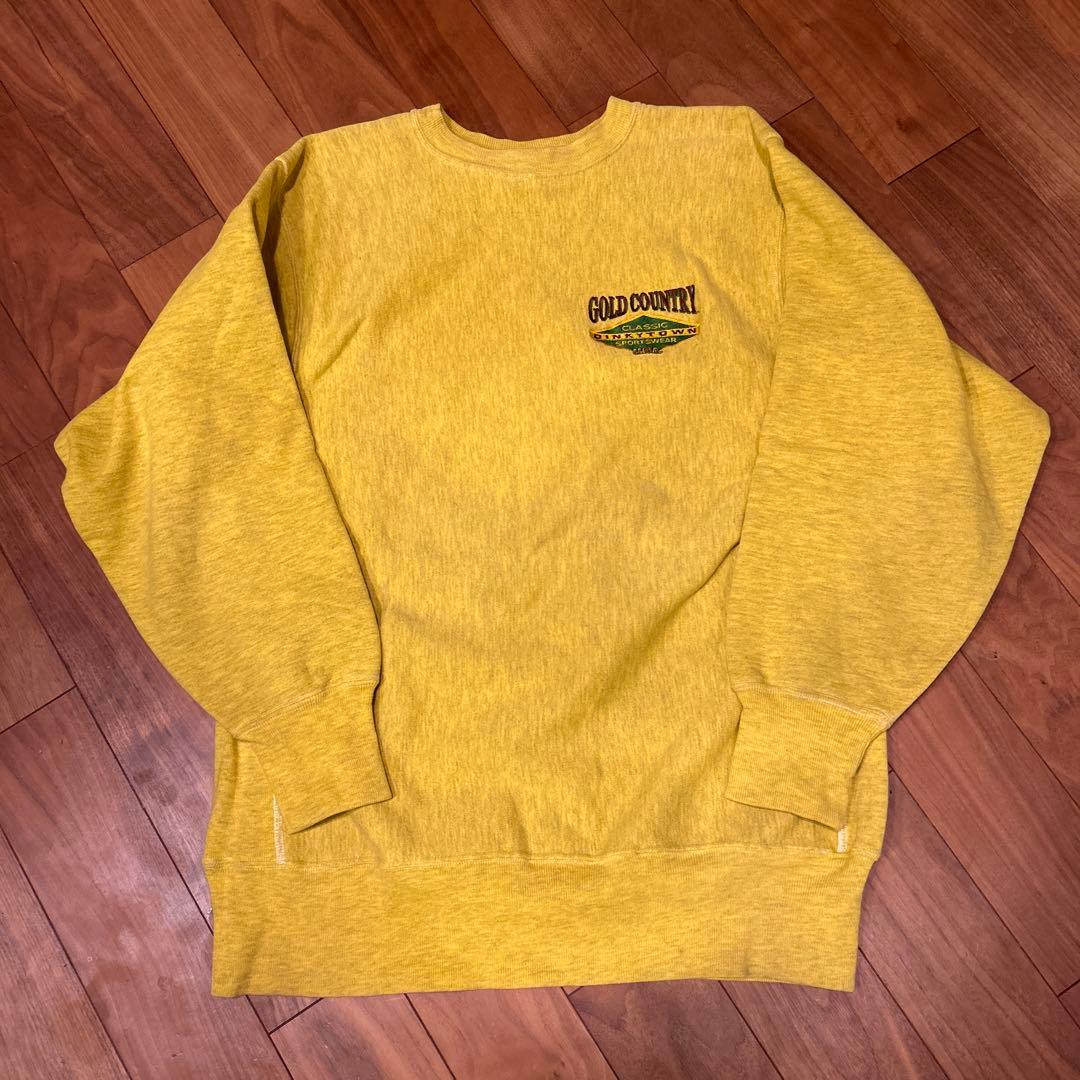 90s Champion リバースウィーブスウェットイエロー XL