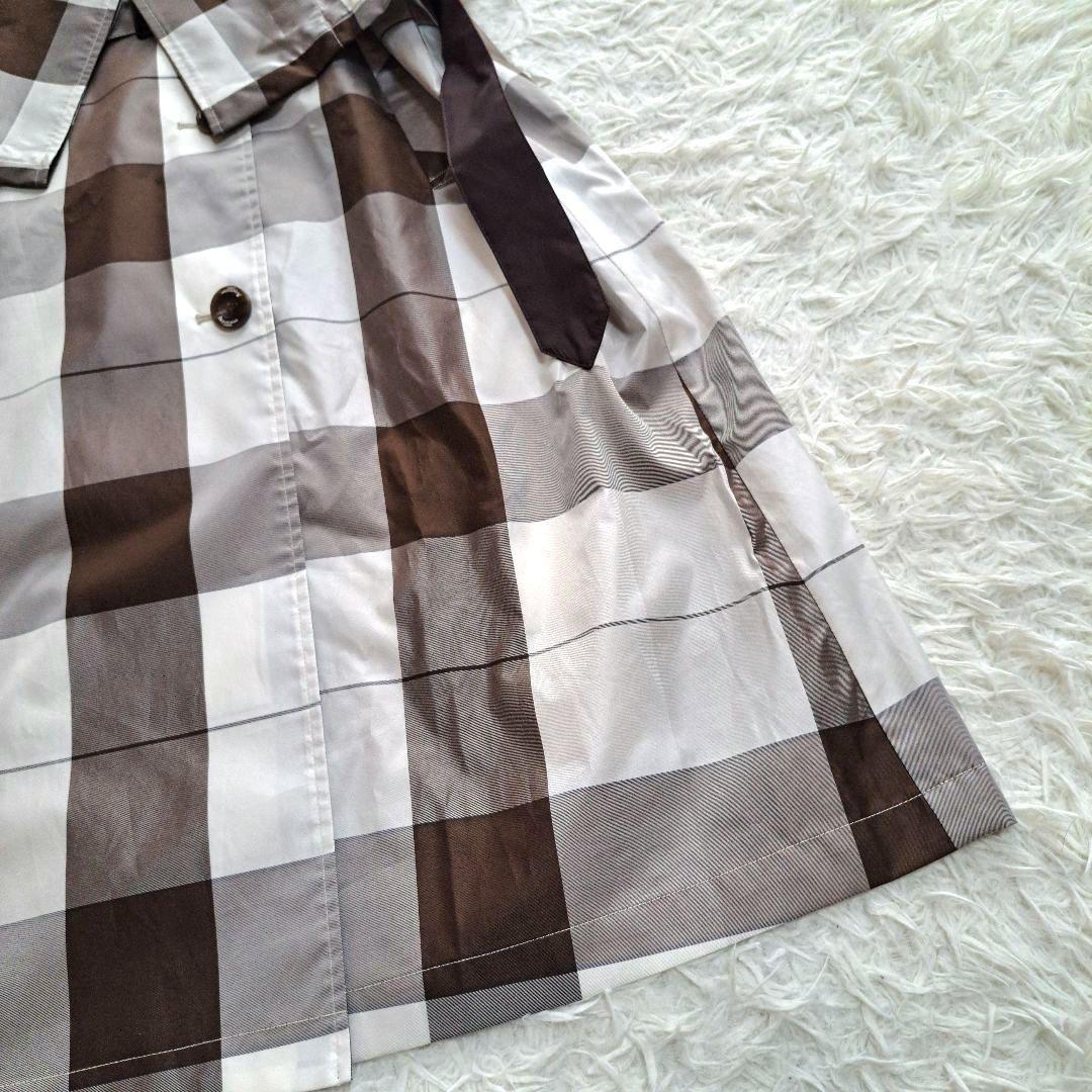 【美品】【Aquascutum】トレンチデザイン チェック レインコート