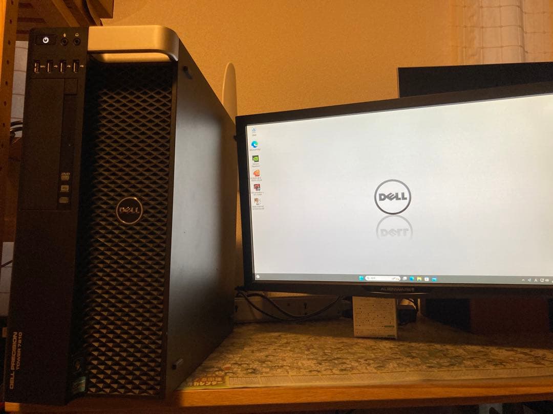 ゲーミングPC E5-2637v3x2基64GB GTX1070 SSD+HDD