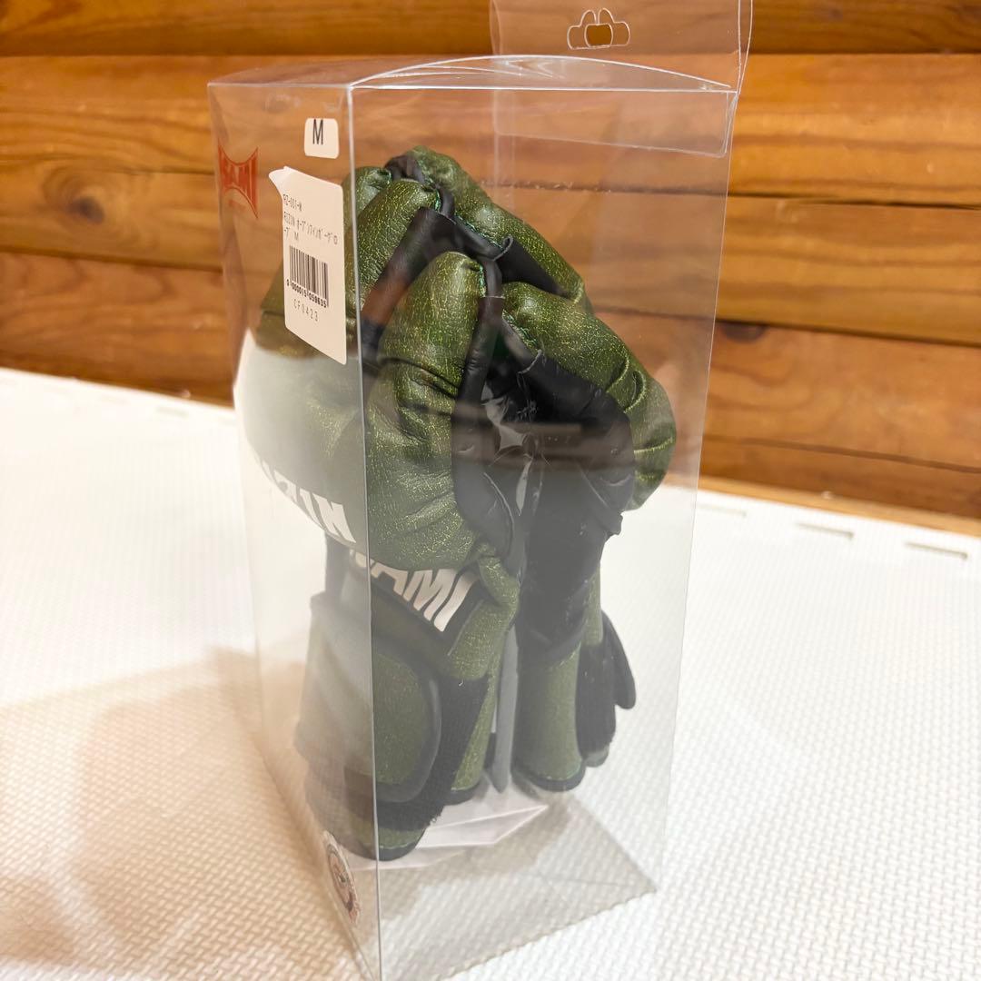 【未使用】RIZIN ISAMI グリーン オープンフィンガーグローブ Mサイズ